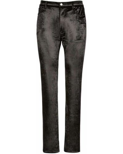 Pantaloni de catifea Balenciaga negru
