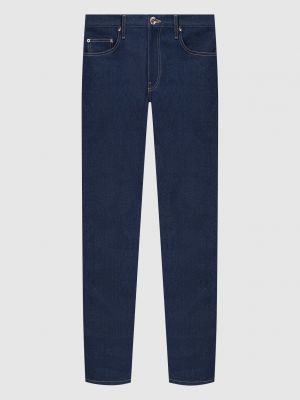 Прямые джинсы с вышивкой слим Off-white синие