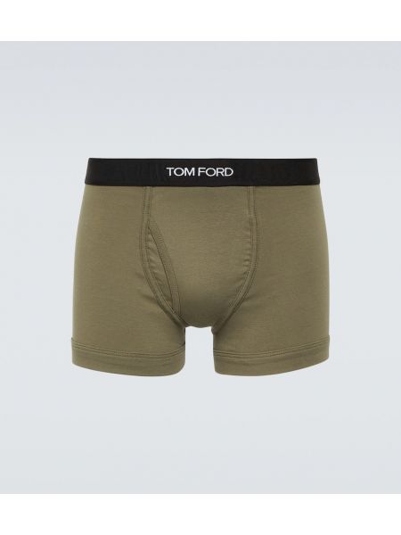 Pantalon culotte en coton Tom Ford vert