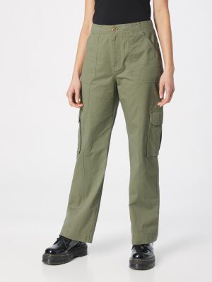 „cargo“ stiliaus kelnės Abercrombie & Fitch žalia