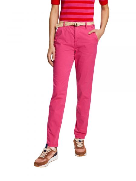 Pantalon chino Esprit rose
