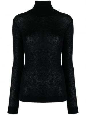 Плетен пуловер Ermanno Firenze черно