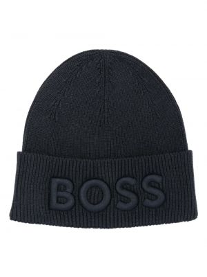 Čepice s výšivkou Boss modrý