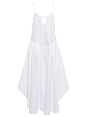 Bavlnené dlouhé šaty Khaite biela