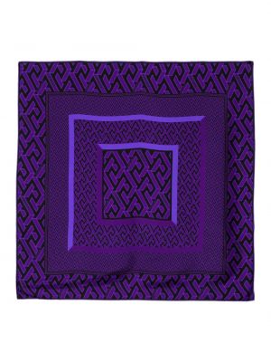 Echarpe en soie à imprimé Versace violet