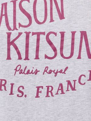 Bavlnené tričko Maison Kitsuné sivá