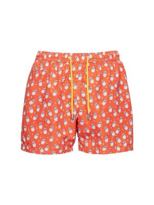 Pantalones cortos con estampado Mc2 Saint Barth naranja