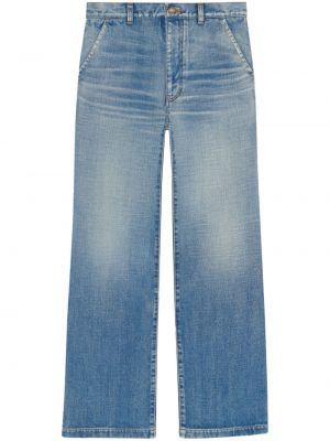 Straight leg jeans baggy Saint Laurent blu