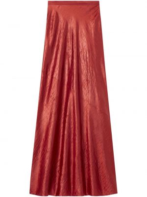 Saténová dlhá sukňa St. John červená