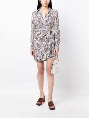 Šaty s potiskem s abstraktním vzorem Veronica Beard šedé