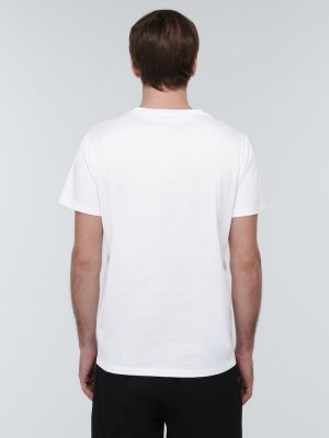 Bavlněné tričko jersey Moncler bílé