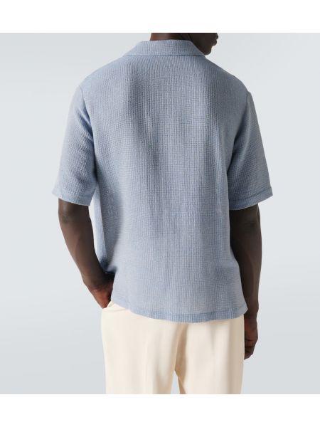 Camicia di cotone Amiri blu
