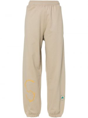 Pantaloni con stampa con motivo a stelle Adidas By Stella Mccartney beige