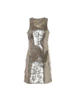 Sukienka mini z cekinami Michael Kors srebrna