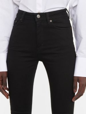 Skinny fit džínsy s vysokým pásom Acne Studios čierna