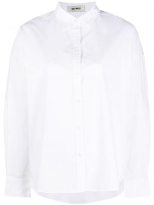 Памучна риза Ecoalf бяло