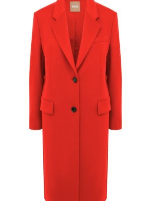 Кашемировое пальто Boss красное