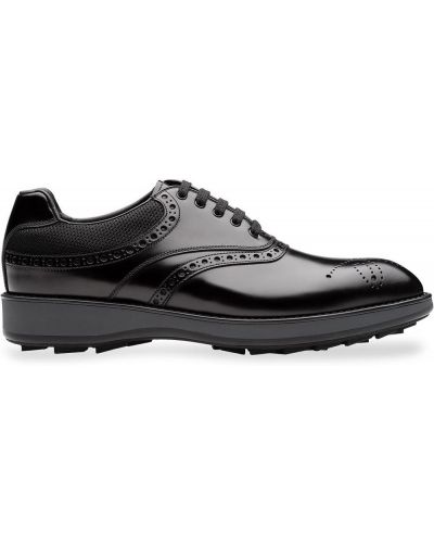 Zapatos brogues con plataforma Prada negro