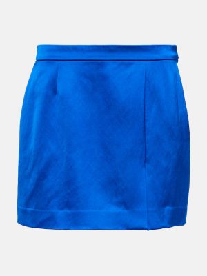 Modré plisované mini sukně Dries Van Noten