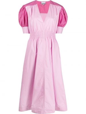 V-hals dress Ganni rosa