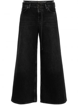 Low waist jeans ausgestellt Acne Studios schwarz