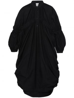 Robe mi-longue en coton Noir Kei Ninomiya noir