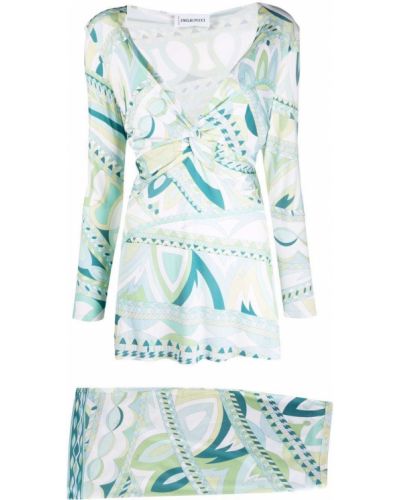 Blusa con estampado con estampado abstracto Emilio Pucci Pre-owned verde