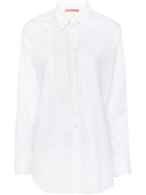 Krajková bavlněná košile Ermanno Scervino bílá