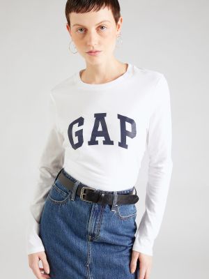 T-shirt a maniche lunghe Gap bianco