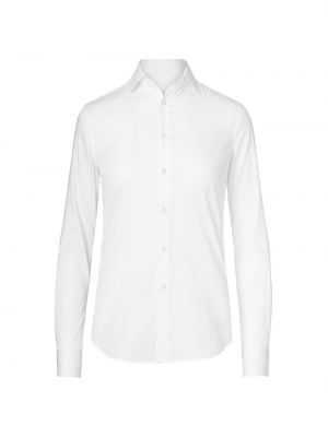 Рубашка Charmain из стрейч-сатина Iconic Style Ralph Lauren Collection, белый