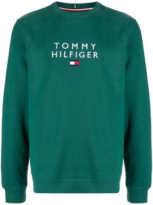 Sudadera con cuello redondo de cuello redondo Tommy Hilfiger verde