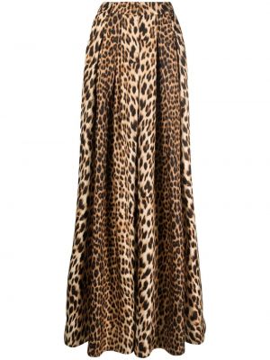 Leopard trykt palazzo bukser Roberto Cavalli brun