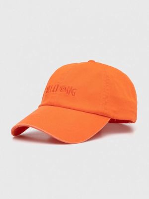 Памучна шапка с козирки с апликация Billabong оранжево