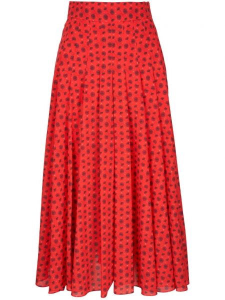 Suknja s cvjetnim printom s printom Akris crvena