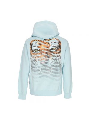 Streetwear hoodie mit tiger streifen Propaganda blau