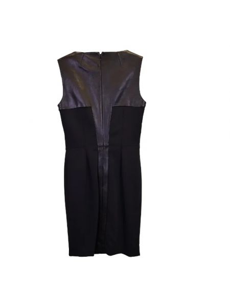 Vestido de cuero retro Yves Saint Laurent Vintage negro