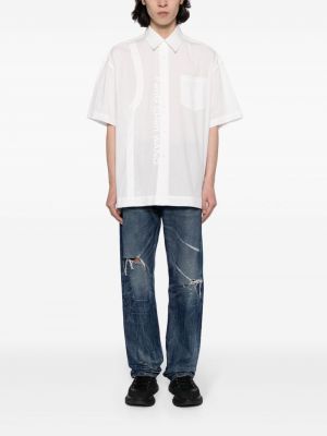 Chemise en coton à imprimé Feng Chen Wang blanc