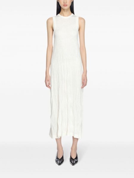 Midi šaty Helmut Lang bílé