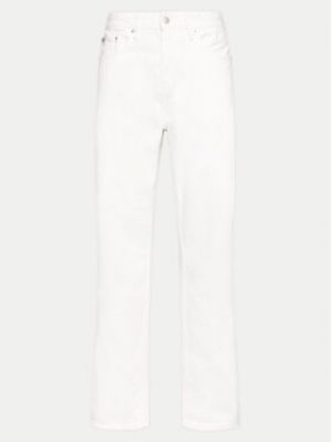 Straight fit džíny Calvin Klein Jeans bílé