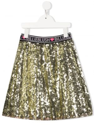 Flitrovaná midi sukňa Billieblush - zlatá