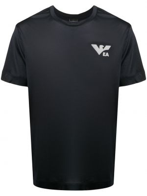 Brodert t-skjorte Emporio Armani svart