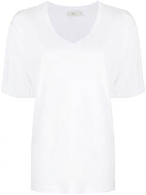 Памучна тениска с v-образно деколте Closed бяло