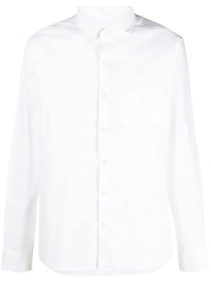 Péřová bavlněná košile s límečkem s knoflíky Michael Kors bílá