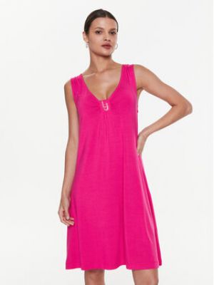 Priliehavé šaty Liu Jo Beachwear ružová