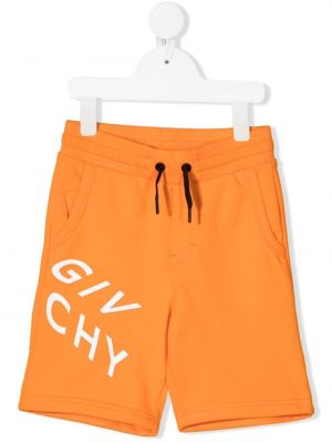 Printti shortsit tytöille Givenchy Kids oranssi