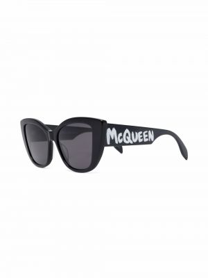 Saulesbrilles ar apdruku Alexander Mcqueen Eyewear melns