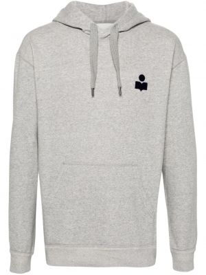 Pamučna hoodie s kapuljačom Marant Etoile siva