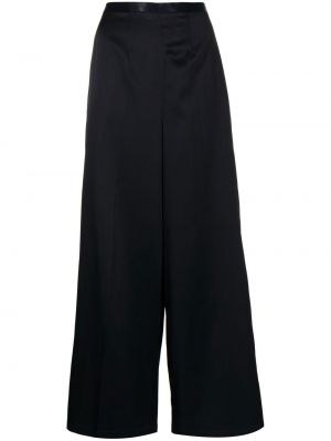Luźne spodnie z wysoką talią bawełniane Enfold - сzarny