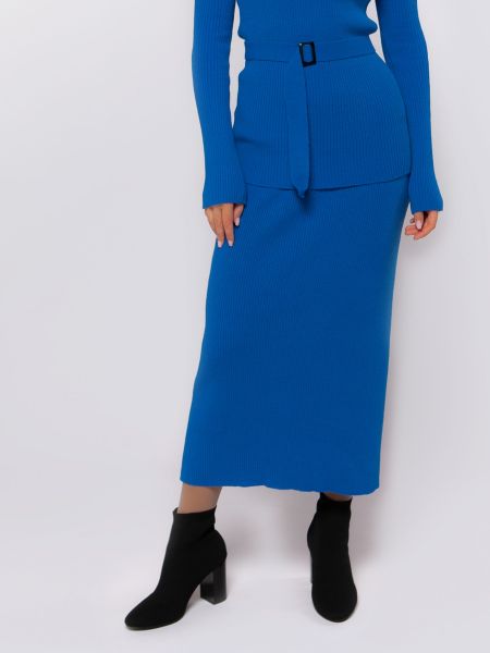 Трикотажная длинная юбка Sewel синяя