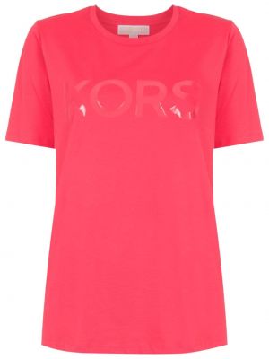 Bavlněné tričko Michael Michael Kors růžové
